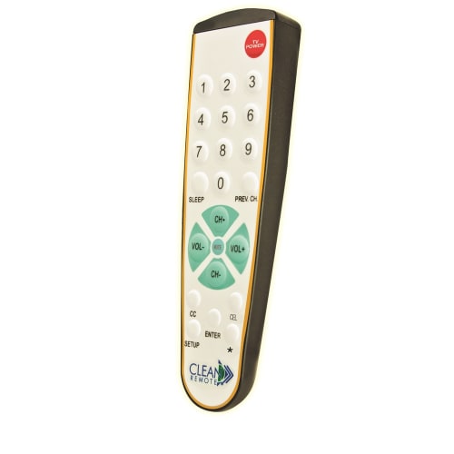 Clean Remote® Designer Series TV Remote, Micro-Texture Finish, Black with Gold Accents